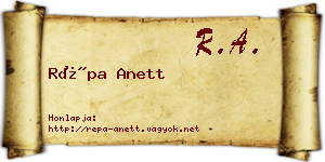 Répa Anett névjegykártya